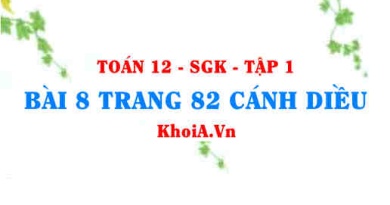 Bài 8 trang 82 Toán 12 tập 1 Cánh Diều